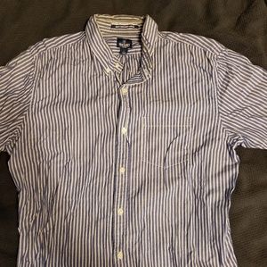 Mens Old Navy Striped Button Down Shirt